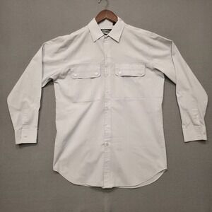 Expressions Men's Gray Long Sleeve Button Up Shirt Size‎ Large